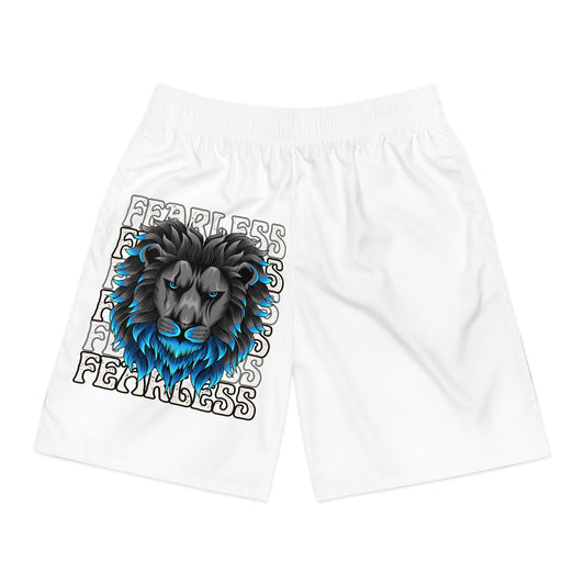 Fearless Lion Men's Jogger Shorts, Stylish Athletic Wear, Summer Casual Shorts, Gift for Him, Trendy Workout Apparel
