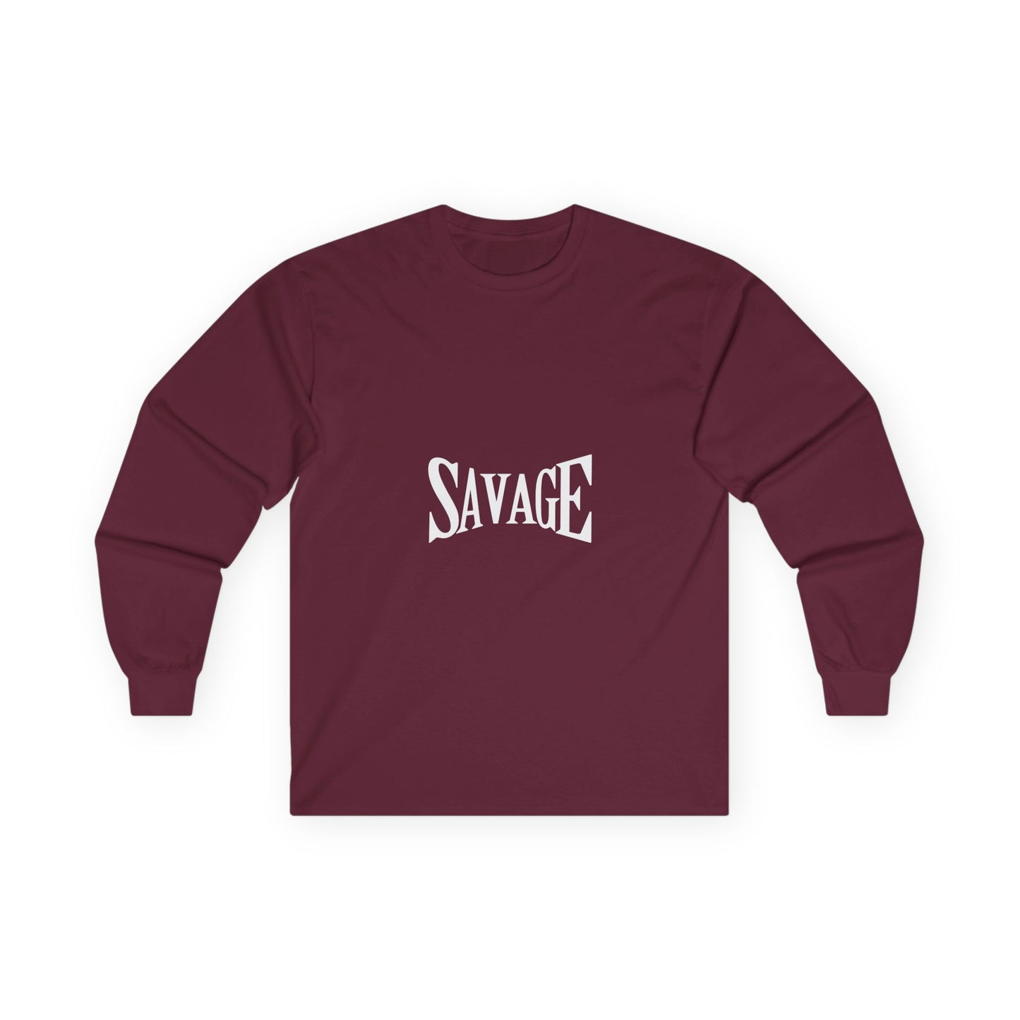 Savage Long Sleeve Tee for Bold Souls, Unisex Cotton Shirt for Everyday Wear, Streetwear Style, Gift for Friends