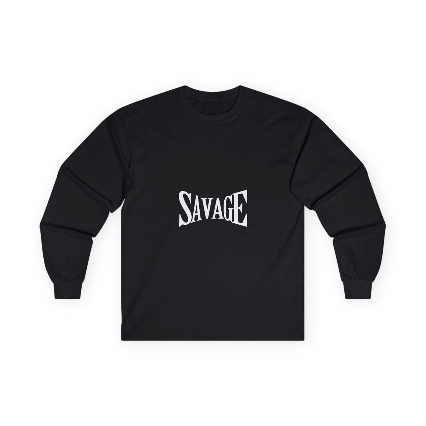 Savage Long Sleeve Tee for Bold Souls, Unisex Cotton Shirt for Everyday Wear, Streetwear Style, Gift for Friends
