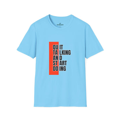 Motivational Quote T-Shirt, Unisex Softstyle T-Shirt, Inspirational Tee, Positive Affirmation Shirt, Gift for Entrepreneurs, Start Doing Tee